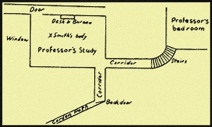 The Golden Pince-Nez -Room Map Illustration
